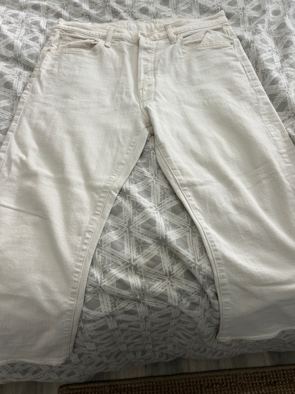 MOTHER Off-White Denim Jeans